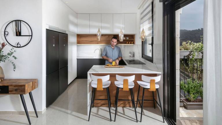 עיצוב פנים למטבח מודרני וחם